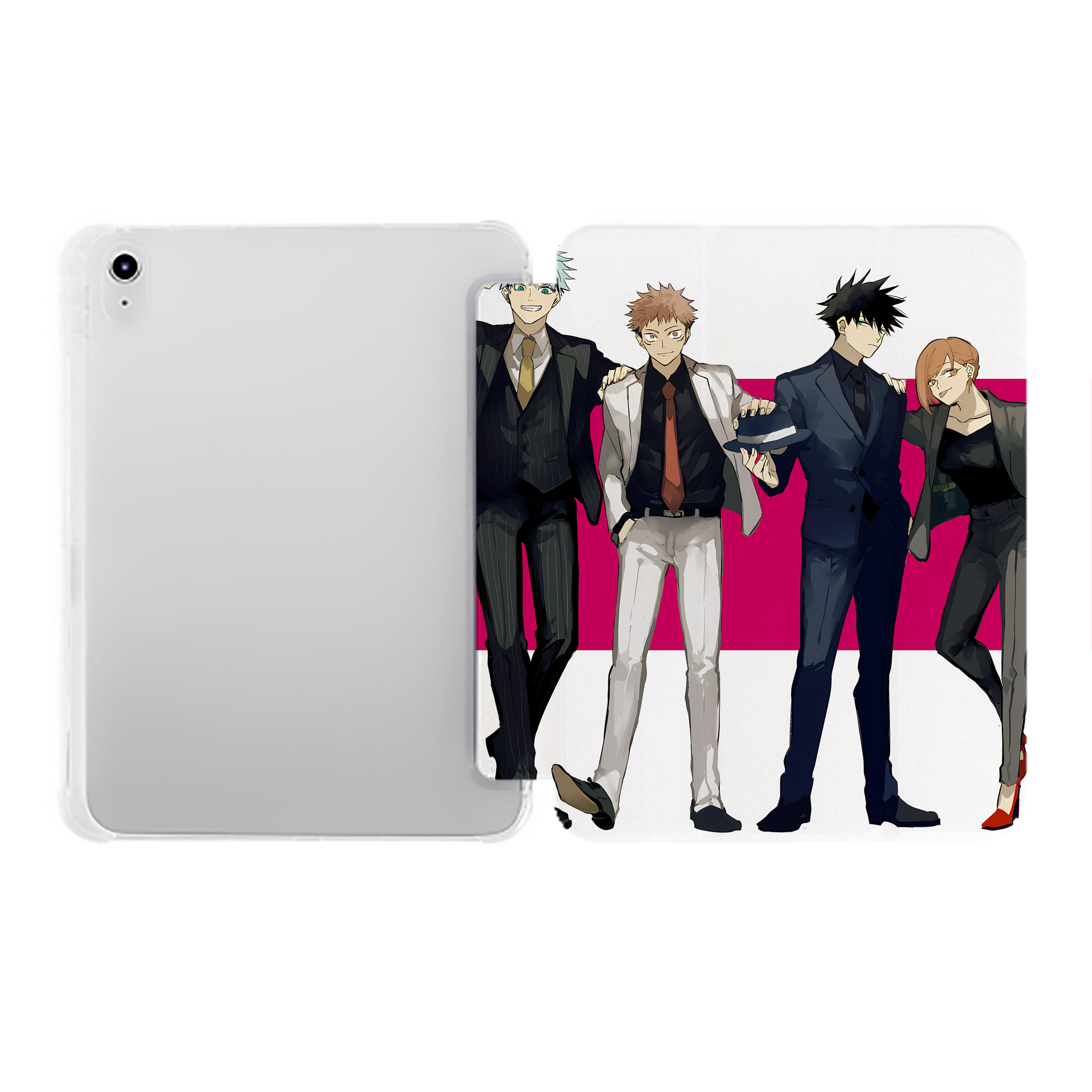 （画像用） SPY×FAMILY间谍家家酒 IPad ケース ペン収納付き 三つ折りスタンド PUレザー×シリコン 対応機種9.5/10.5/10.9インチ